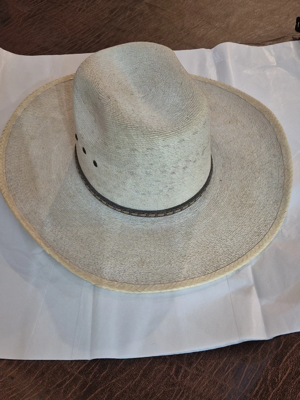 Cavenders Children's Palm Straw Wide Brim Hat - Natural